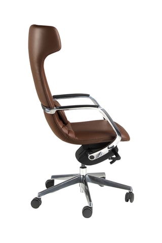 Fauteuil de bureau - 63 x 66 x 122 cm - Revêtement en simili cuir