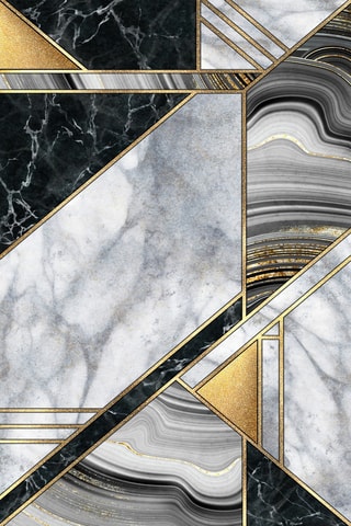 2 alfombras de baño - Dorado y blanco