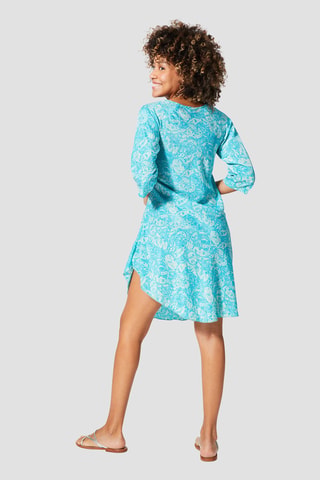 Korte Jurk - Wit en blauw