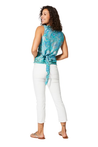 Top senza maniche - Turchese, blu e grigio