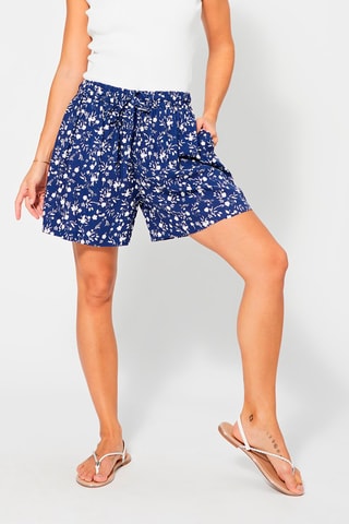 Shorts a vita alta - Bianco e blu