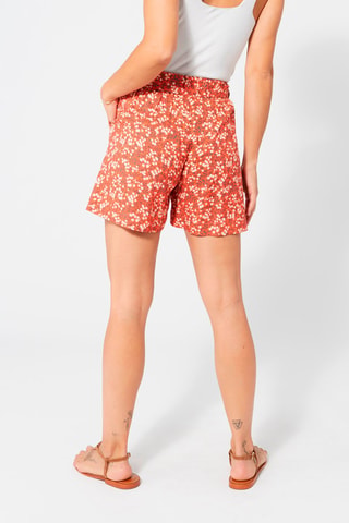 Shorts a vita alta - Bianco, verde e arancione