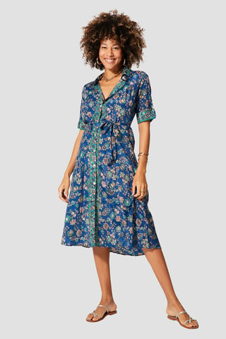 Abito a portafoglio - Navy, verde e grigio