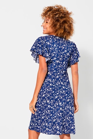 Rechte Jurk - Wit en blauw