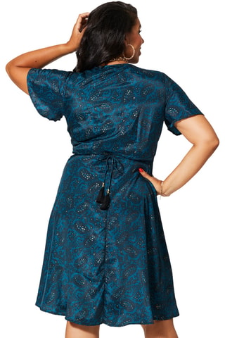 Wikkeljurk - Goudkleurig, zwart en marineblauw