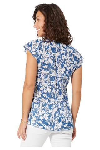 Top - Azul y blanco