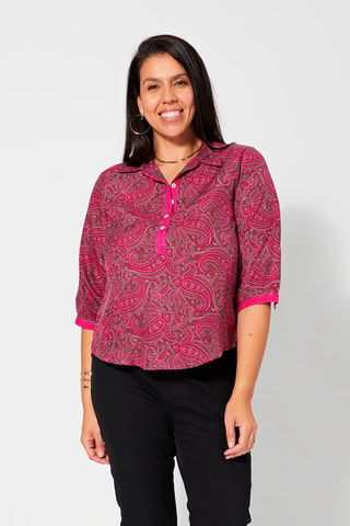 Blusa - Rosa y gris