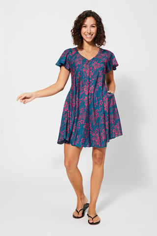 Skaterjurk - Blauw, groen en roze