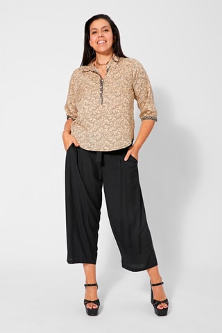 Blusa - Negro y beige
