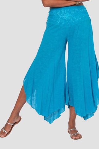 Pantaloni a vita alta - Blu