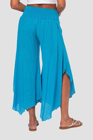 Pantaloni a vita alta - Blu