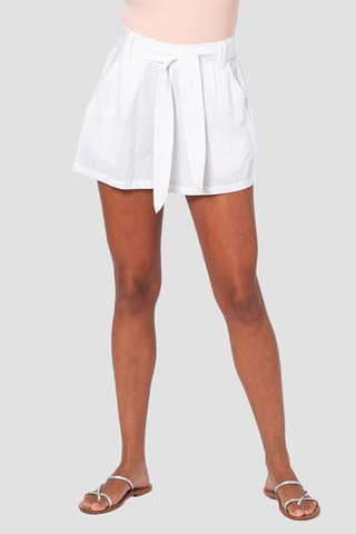 Shorts in lino - Bianco