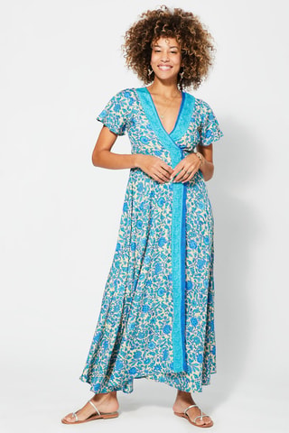 Abito a portafoglio - Beige e blu