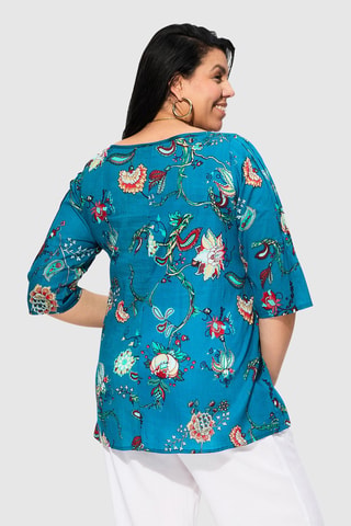 Camisa - Azul y rosa