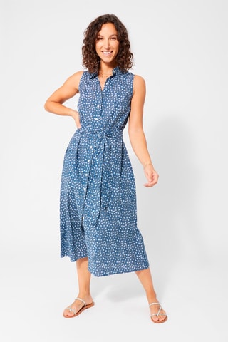 Abito a camicia - Bianco e blu
