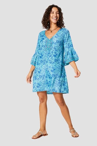 Jurk - Blauw en turquoise