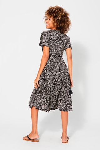 Vestido cruzado - Blanco y negro