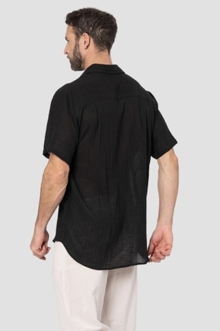 Camisa regular fit - Negro
