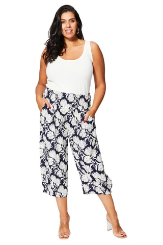 Pantaloni 7/8 - Navy e bianco