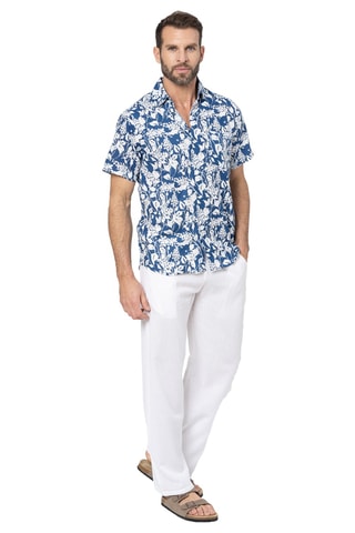 Camisa - Blanco y azul