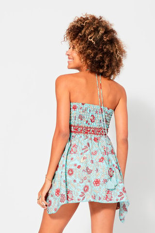 Gonna a campana - Beige, rosso e blu