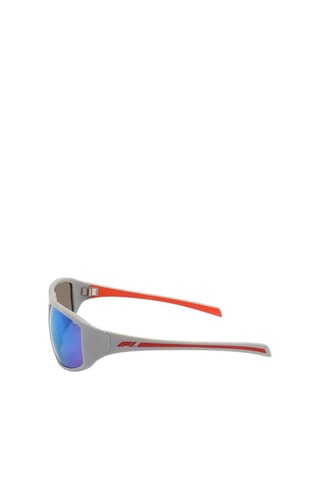 Gafas de sol unisex - Lentes efecto espejo - Categoría 3 - F1 Eyewear Red Collection - Blanco, azul y gris