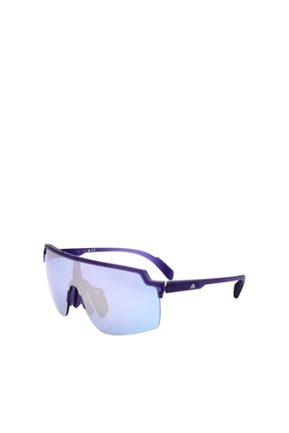 Gafas de sol unisex - Lentes efecto espejo - Categoría 3 - Adidas Sport - Blanco y violeta