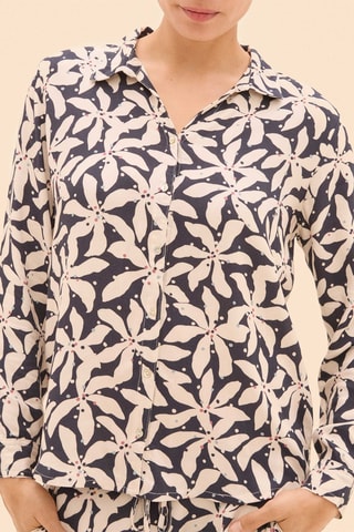 Chemise de pyjama Cellulaire - Ecru