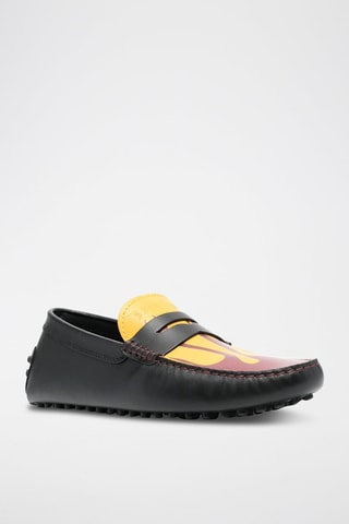 Leren Mocassins - Zwart en geel