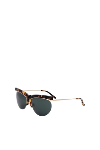 Gafas de sol mujer - Categoría 3 - Dries Van Noten de Linda Farrow - Dorado, marrón y negro