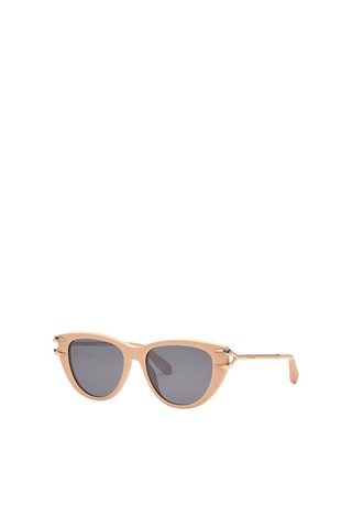 Gafas de sol mujer - Lentes efecto espejo - Categoría 3 - Roberto Cavalli - Beige y plateado