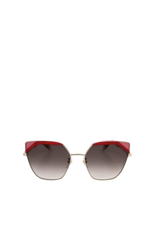 Gafas de sol mujer - Categoría 3 - Furla - Rojo, plateado y gris