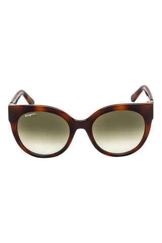 Gafas de sol mujer - Categoría 3 - Marrón - Salvatore Ferragamo - Marrón y verde
