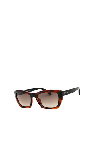 Gafas de sol - Categoría 3 - Mujer - Salvatore Ferragamo - Marrón y naranja