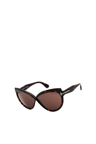 Gafas de sol - Categoría 3 - Mujer - Tom Ford - Marrón oscuro y naranja