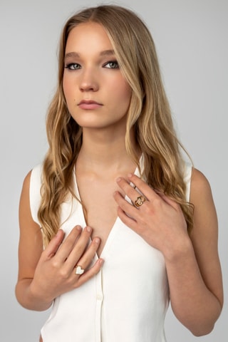 Anillo - Chapado en oro amarillo