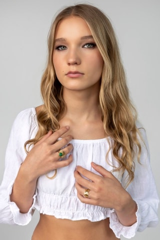Anillo - Chapado en oro amarillo