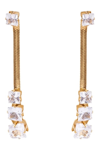 Pendientes - Chapado en oro amarillo y circones - Emily Westwood