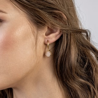 Pendientes Khloe - Acero inoxidable y cristal