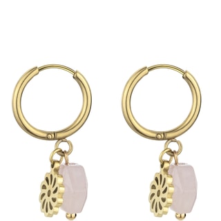Pendientes Khloe - Acero inoxidable y cristal