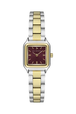 Reloj de cuarzo de acero - Plateado y dorado - Emily Westwood