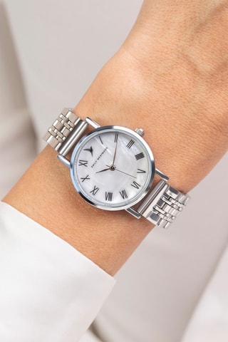 Reloj de cuarzo de acero y nácar - Emily Westwood