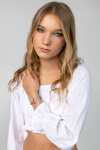 Pulsera - Chapado en oro blanco