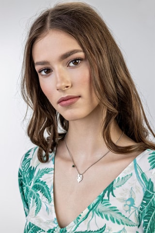 Collar Katherine - Chapado en ion de plata y malaquita