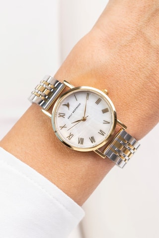 Reloj de cuarzo de acero y nácar - Emily Westwood