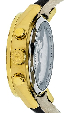Montre automatique en cuir Hamilton - Noir et doré