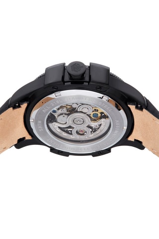 Montre automatique en cuir - Noir 