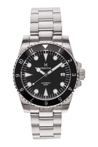 Montre automatique en acier - Argenté et noir