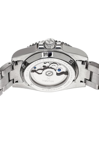Montre automatique en acier - Argenté et bleu