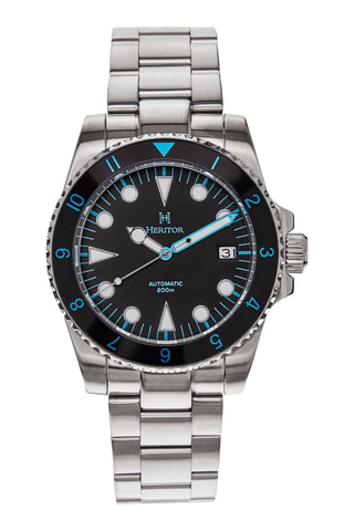 Montre automatique en acier - Argenté et noir